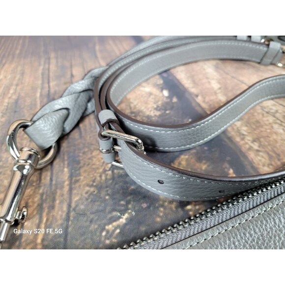 Coach Abby Duffle Gray Pebble Leather F31507 Crossbody Shoulder Purse Excellent - Picture 10 of 10